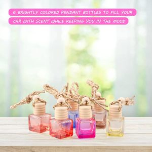 Bouteille diffuseur de parfum vide colorée pour voiture, 8ml, 10ml, 15ml, à suspendre, en verre, pour huiles essentielles – Meilleures ventes - Product Image 2