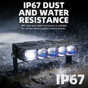 Projecteur LED S500 haute luminosité à 5 perles, blanc et jaune, pour moto, lampe de calandre de voiture, lentille pour tout-terrain - Product Image 3