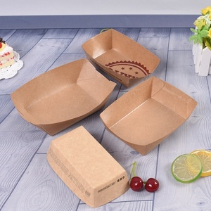 kraft papas fritas caja de papel de alimentos de papel al por mayor papas fritas caja para crepé <span class=keywords><strong>comida</strong></span> - Product Image 1