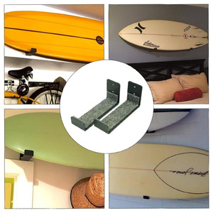 Soporte de pared para tablas de surf, negro, con fieltro, para garaje y uso doméstico - Product Image 1