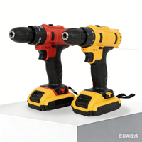 Perceuse à percussion électrique sans fil 21V à vitesse variable avec moteur sans balais, visseuse, machine de perçage, batterie OEM 2.0Ah