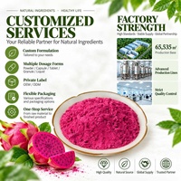 Poudre de fruit de pitaya Crownsea, colorant alimentaire végétal, marque privée pour les usines de fabrication de produits nutritionnels