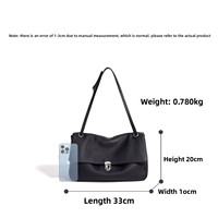 ODM OEM Kustom 2026 Tas Selempang Kulit Asli Desain Niche Gaya Korea Minimalis Kapasitas Besar