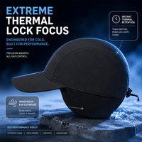 Chapeau d'hiver gris polyvalent avec cache-oreilles, doublure polaire thermique, mentonnière réglable, idéal pour le camping, le ski et les activités sportives (vente en gros)