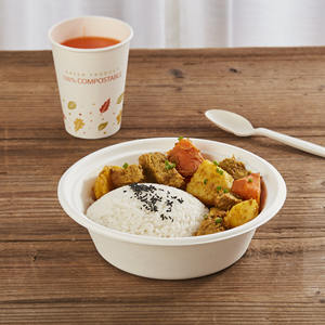 Contenedores de alimentos biodegradables recipiente de caa de azcar para comida rpida desechables vajilla - Product Image 2