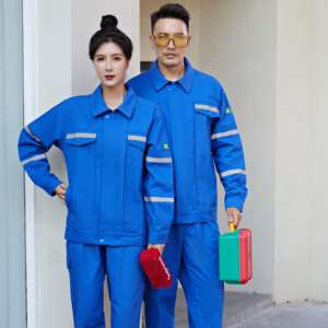 100% coton travail vêtements de travail réfléchissant usine combinaison vêtements de travail uniforme salopette costume de travail pour le printemps et l'automne - Product Image 4