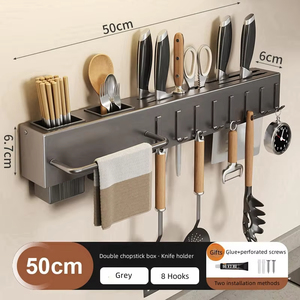 Organizador de Cocina Multifuncional, Ecológico, Duradero, Impermeable, de Acero Inoxidable, No Plegable, Montado en la Pared, Desmontable - Product Image 5