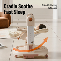 Chaise berçante pour bébé en métal trois-en-un avec roues, trotteur multifonctionnel, table à manger, siège pour bébés de 6 mois à 6 ans