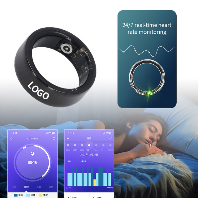 Newest Black Gold Silver Sports Smart Rings for Women Men Fitness Health tracker