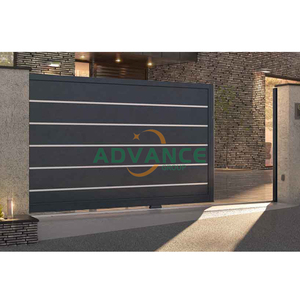 Hiện đại tùy chỉnh tự động xếp chồng nhôm trượt hàng rào cổng chính với thiết kế phía trước bên ngoài nhà sân nhà - Product Image 3