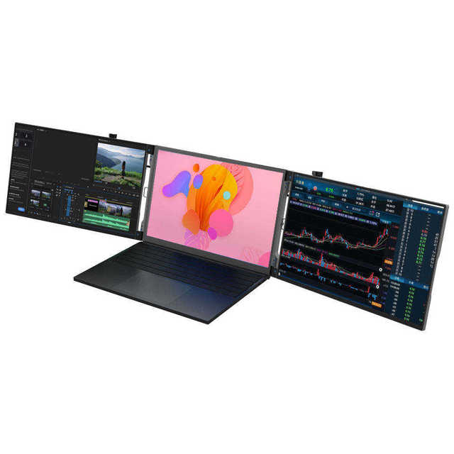 OEM 15.6 Inch Folding Screen Triple Portable Led Screen Extender Dual 60Hz 1920*1080 LCD Monitors for Laptop