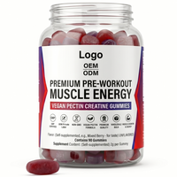 Gummies de créatine aromatisées sans OGM, sans sucre, formule personnalisée, pour la nutrition sportive et le renforcement musculaire, MOQ flexible, directement de l'usine, ODM