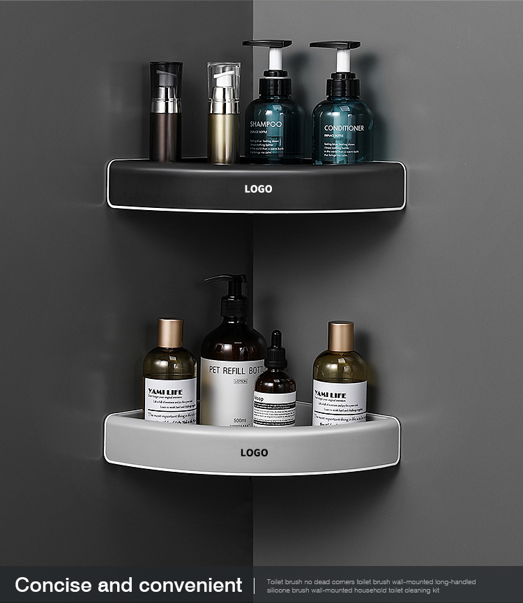 Wall Mounted Shower Shelf Rack Plastic Corner Storage Rack Bathroom Shelves