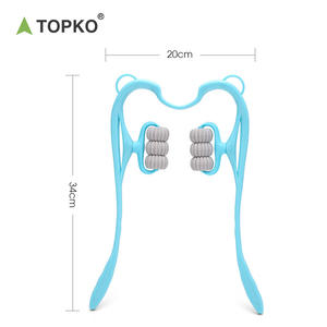 TOPKO masseur de cou manuel portable populaire outil à rouleau portable 6 roues point de pression masseur de cou - Product Image 3