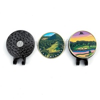 Clips magnétiques robustes en alliage nickelé pour chapeaux de golf, supports de marqueurs de balle pour utilisation sur les terrains de golf (marqueur de balle non inclus)