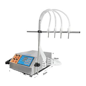Máquina semiautomática de llenado de bomba de diafragma de <span class=keywords><strong>4</strong></span> cabezales, máquina de llenado de botellas de líquido para bebidas de agua y aceite - Product Image 4
