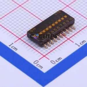 218-10LPSTRF DIP Switch SMD-20P,5.8x13.9mm Switch Flat Toggle, Groove Type Single Pole Single Throw 10 1.27mm - Product Image 1