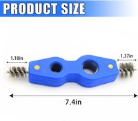 Brosse 4-en-1 pour nettoyer les bornes de batterie de voiture, outil de récurage en fil d'acier pour le nettoyage anti-corrosion des bornes de batterie automobile