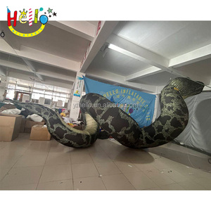 Зеленый надувной питон свирепый надувная змея надувная сетчатая змея - Product Image 1