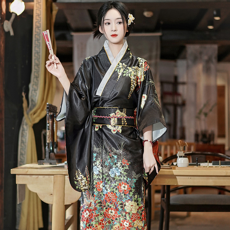 japanese casual dress Dresses Women Summer Kawaii Style Floral Empire Turn-down Collar Female Cute College Folds All-Match Loose Chic Fashion and a button Knitted O-Neck Japanese Dress –