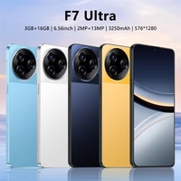 هاتف ذكي F7 Ultra غير مقفل يدعم شبكة الجيل الرابع، معالج رباعي النواة، كاميرا 2 ميجابكسل و13 ميجابكسل، شاشة 6.56 بوصة، بطارية 3250 مللي أمبير، ذاكرة وصول عشوائي 3 جيجابايت، تخزين 16 جيجابايت