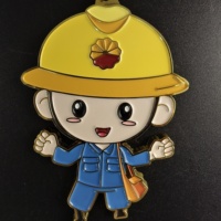 Porte-clés en alliage de zinc en gros pour ouvriers pétroliers, cadeau d'entreprise, porte-clés personnalisés avec initiales, breloques de sac, accessoires, étiquettes