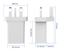 Chargeurs USB AC-DC muraux avec certifications ETL CE FCC UKCA 5V1A/2A 5W/10W Écologiques pour écouteurs et appareils photo