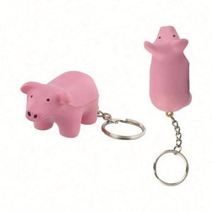 Porte-clés en mousse PU personnalisé avec logo, jouet cochon volant, balle souple pour soulager le stress et la pression, usage promotionnel unisexe - Product Image 2