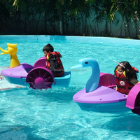 QIQU OEM-Design Verfügbar Private Label für Wasserparks Benutzerdefiniertes Logo Cartoon-Wasser-Handkurbelboot