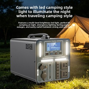 Station d'énergie portable extérieure 220V Lithium-Ion LCD haute capacité 2000W à onde sinusoïdale pure pour la vente de rue et le streaming en direct - Product Image 3