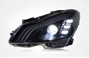 ไฟหน้า LED รุ่นปรับปรุงสำหรับรถยนต์ C-Class W204 ปี 2007-2014 ชุดไฟหน้าอัพเกรดพร้อมไฟวิ่งกลางวัน แสงสี 6000K T - Product Image 4