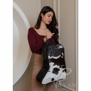 Bolsas de Zapatos Hechas a Mano de Cuero Vacuno con Pelo para Hombre y Mujer, Bolsa de Botas de Senderismo de Cuero Genuino Personalizada, Bolsa de Viaje para Zapatos Personalizada - Product Image 1