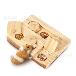 Comedero de Madera Moderno y Minimalista para Hámster, Rectangular, Ecológico, Juguete de Forrajeo para Animales Pequeños, Tazón de Comida para Mascotas para el Hogar o Escritorio - Product Image 5