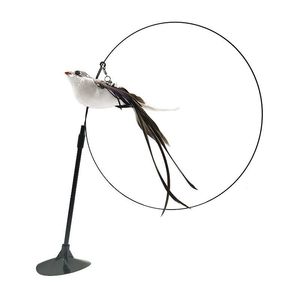 Juguete volador para gatos con ventosa, cabezal de plumas de repuesto, varita de juguete para gatos, desmontable para gatitos - Product Image 1