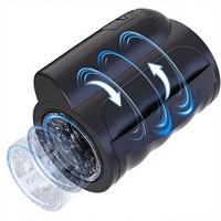 Masturbateur transfrontalier sous-marin 7 modes de vibration, design rétractable et rotatif à double pénétration, jouet sexuel pour hommes adultes
