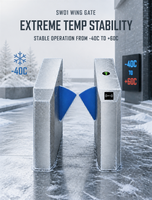 Sentra SW01 Speed Gate Flap Barrier Turnstile for Data Center Server Room Entrance Access Control Security Gate