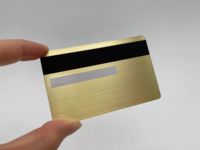 Carte NFC en métal noir avec puce personnalisée 4442 magnétique de 0,8 mm, carte bancaire en métal vierge pour gravure au laser, taille de carte bancaire en métal