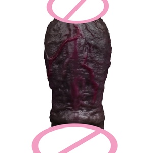 OS-AHJ5015 Black Duke 8.98-inch Thickened Silicone <b>Dildo</b> with Suction Cup for Women Realistic Experience - Product Image 4