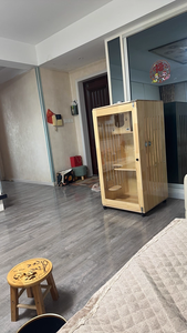 Villa de lujo para gatos de madera con puerta de vidrio, condominio multinivel para gatos con ruedas, casa de madera personalizada para gatos - Product Image 5