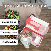 Caja de Envío Corrugada Personalizada con su Logotipo, Materiales Reciclados, Empaque al por Mayor para Entrega de Flores