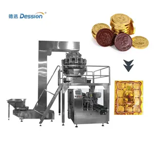 Machine à emballer et de remplissage des pièces d'or et de chocolat, appareil d'emballage pour granulés rotatifs, pochette doypack, offre spéciale,