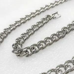 Euro-american stainless steel kancing tunggal Gerinda bulat kalung mode perhiasan kepala tabung tentang gaya pria dan wanita acc