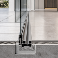 Porte coulissante panoramique en aluminium ultra-mince avec profil minimaliste de 20 mm pour des vues modernes et luxueuses sans obstruction
