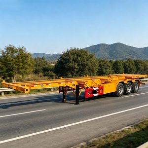 Semi-remorque squelette économique à 3 essieux, très demandée sur le marché africain, avec suspension robuste pour le <span class=keywords><strong>transport</strong></span> de marchandises local en Afrique - Product Image 1