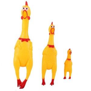 Vocal Pet <span class=keywords><strong>Toy</strong></span> lớn màu Vàng nhựa la hét gà tuyệt vọng chiến đấu mê hoặc gà đồ chơi - Product Image 1