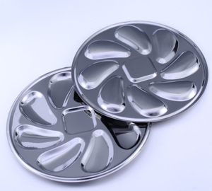 Ensemble d'assiettes à huîtres en acier inoxydable Offre Spéciale inclus 1 couteau à huîtres, <span class=keywords><strong>6</strong></span> fourchettes, 1 plateau à huîtres pour la vaisselle de cuisine - Product Image 6