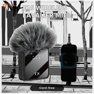 F15-1 Portable Mini Lapel Condenser Microphone 2.4G Wireless Lavalier Omnidirectional Noise Cancelling 200mAh for Iphone - Product Image 3