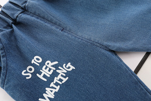 Venta al por Mayor de Conjuntos de Ropa para Niños, Estilo Nuevo, Pantalones Cortos de Mezclilla para Niños, Sudadera con Capucha para Adolescentes - Product Image 6