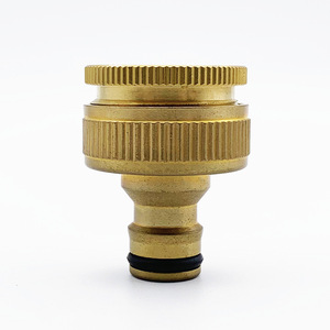 Conector de agua para jardín de latón, adaptador de grifo roscado de 3/4 pulgadas para conexión de manguera exterior - Product Image 2