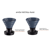 Ensemble de café filtre en céramique EmiGo Drip-Assist avec 20 filtres en papier 03 et contrôle par interrupteur